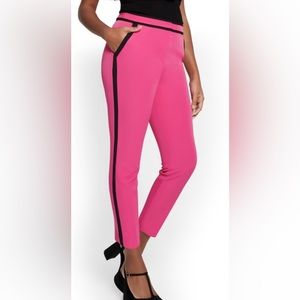 Mid-Rise Side-Stripe Ankle Pant